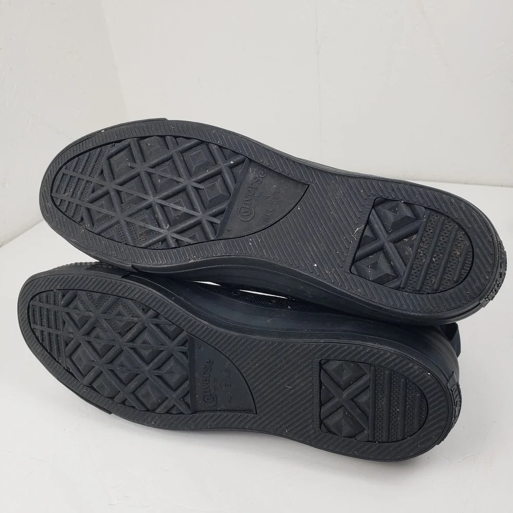 Converse Triple Black Men's 12 Chuck Taylor All Star Syde Street Mid Sneakers - Picture 9 of 10
